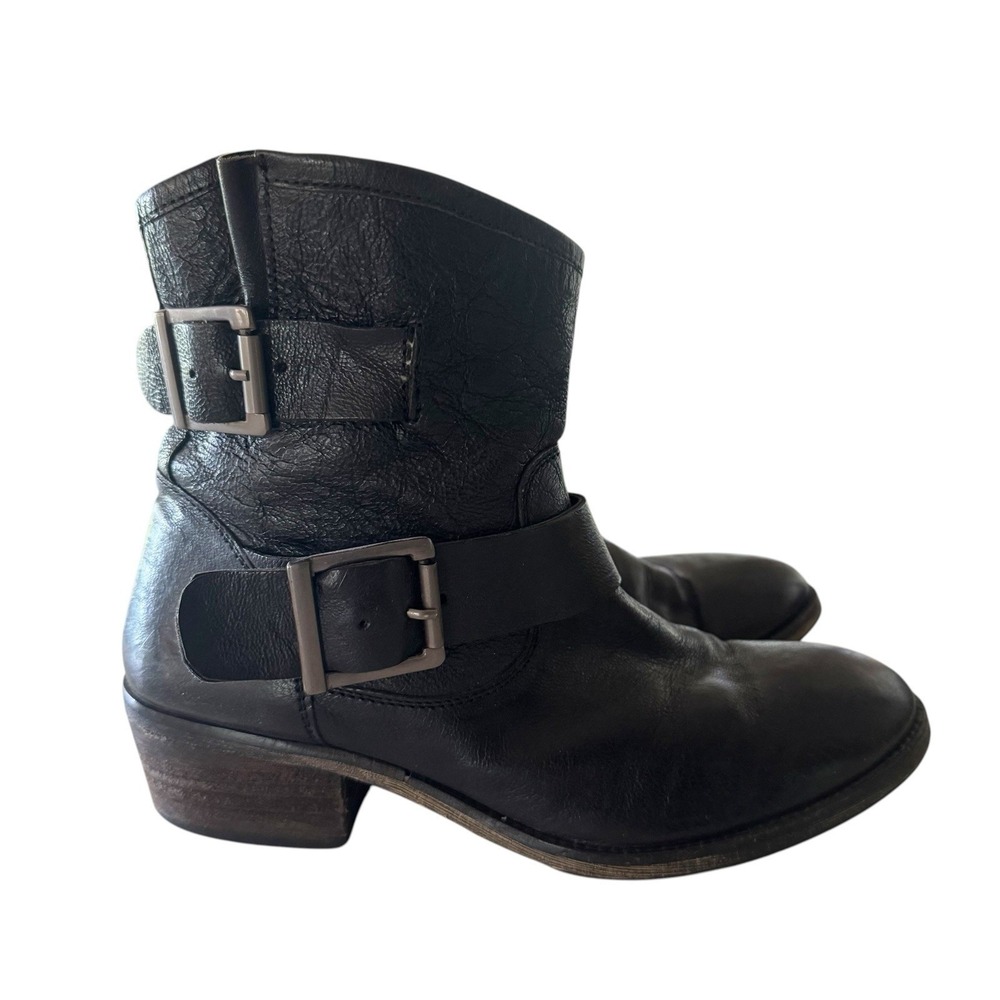 Seychelles‎ Weekenders Distressed Leather Moto Boots 8.5 Black